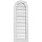 Ekena Millwork Round Top Surface Mount PVC Gable Vent w/ 2"W x 1-1/2"P Brickmould Frame, 12"W x 34"H GVPRT12X3402SN - alternate 1